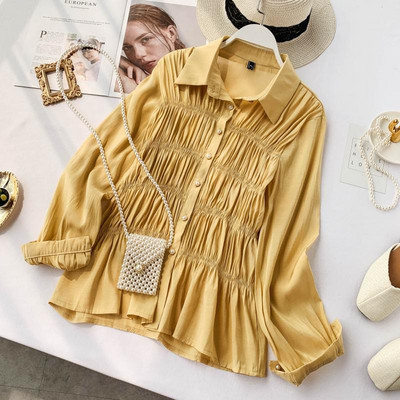 Cămașă de damă elegantă cu guler clasic în mai multe culori