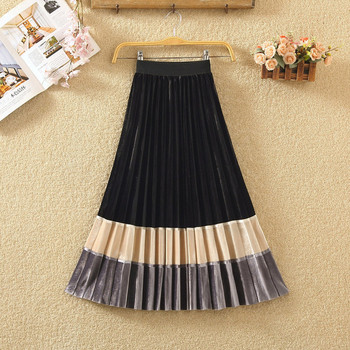Fusta lunga de dama cu talie inalta in patru culori