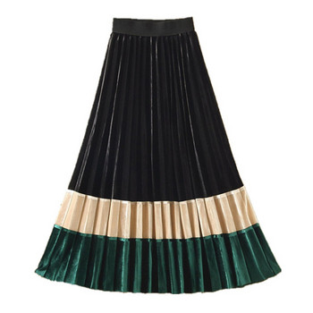 Fusta lunga de dama cu talie inalta in patru culori