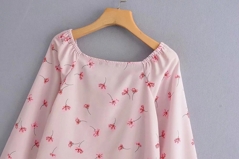 Bluză de damă cu mâneci lungi și nasturi de culoare roz