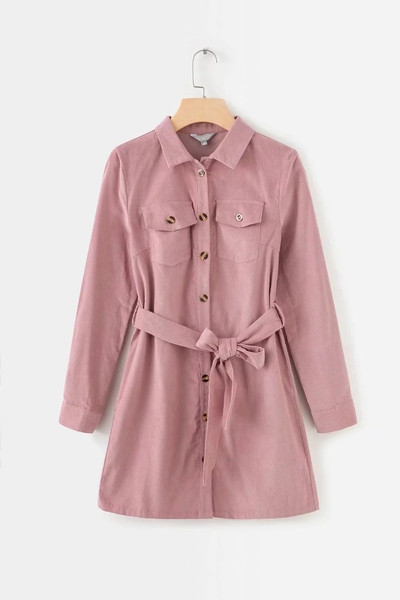 Új modell elegáns női ing, rózsaszín övvel