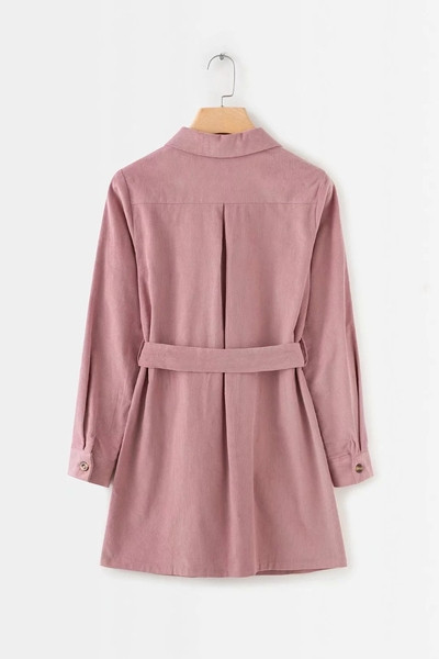 Új modell elegáns női ing, rózsaszín övvel