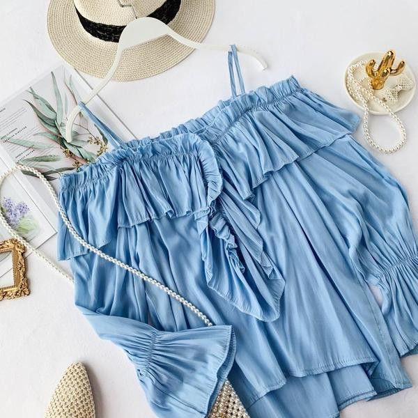 Stílusos női blúz csupasz váll és hosszú ujjú, különböző színekben