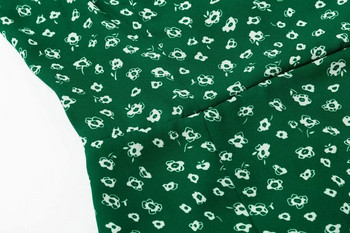 Rochie moderna de dama cu bretele verzi