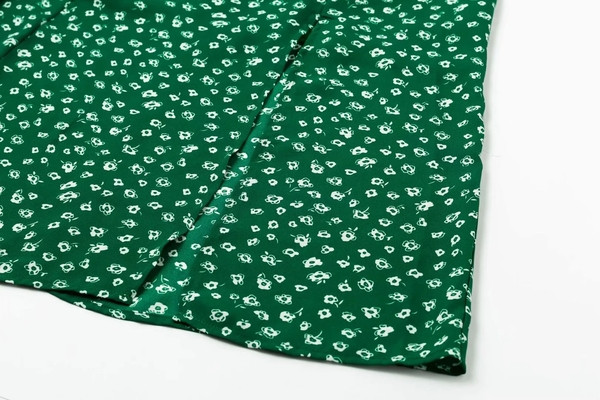 Rochie moderna de dama cu bretele verzi