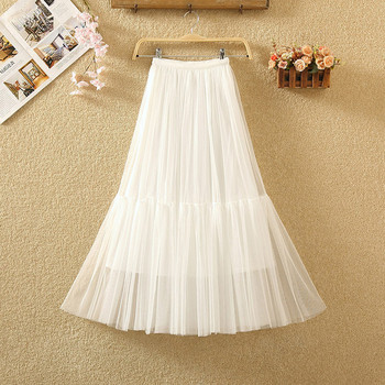 Fusta de dama model nou in mai multe culori cu tul