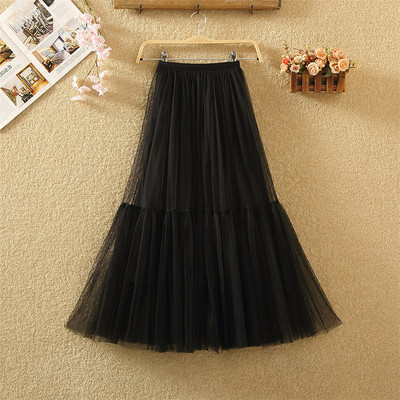 Fusta de dama model nou in mai multe culori cu tul