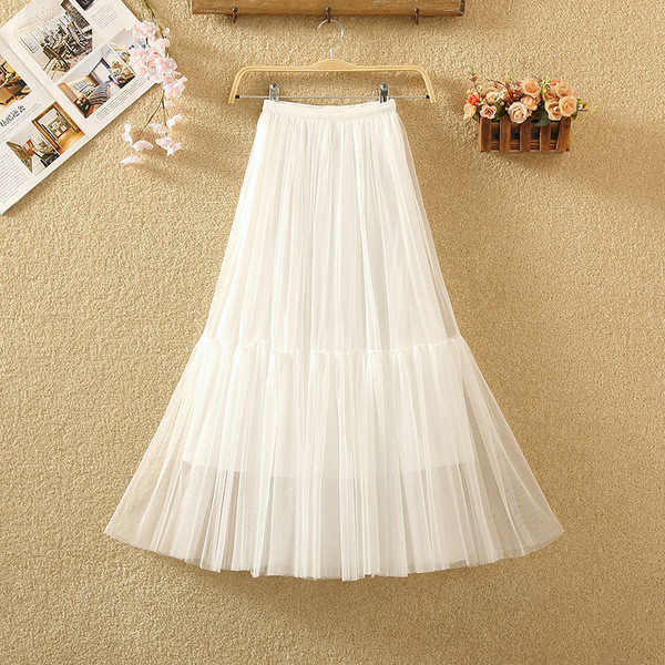 Fusta de dama model nou in mai multe culori cu tul