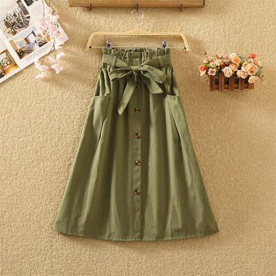 Fusta de dama actuala in mai multe culori cu nasturi