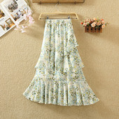 Fusta de dama moderna in mai multe culori cu motive florale