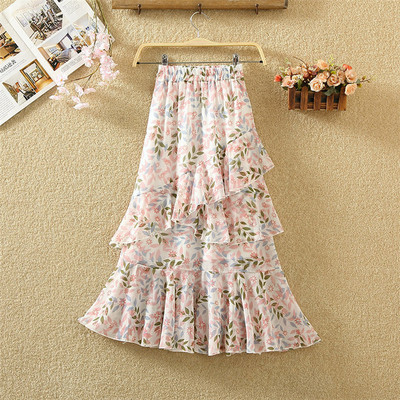 Fusta de dama moderna in mai multe culori cu motive florale