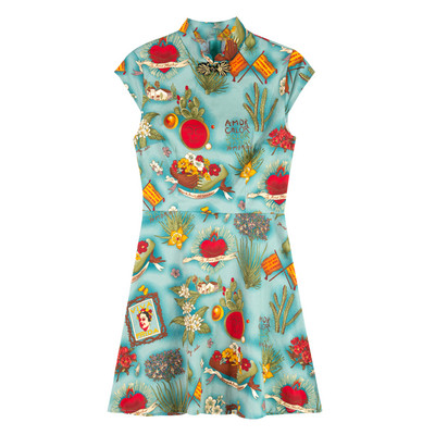 Rochie moderna de dama - model drept de culoare albastra