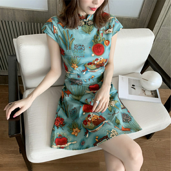 Rochie moderna de dama - model drept de culoare albastra