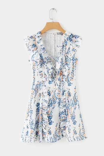 Rochie de dama actuala in alb si cravate