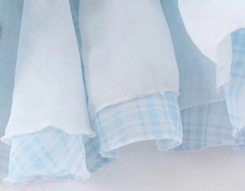 Rochie casual dama cu umerii goi - culoare albastra