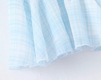 Rochie casual dama cu umerii goi - culoare albastra