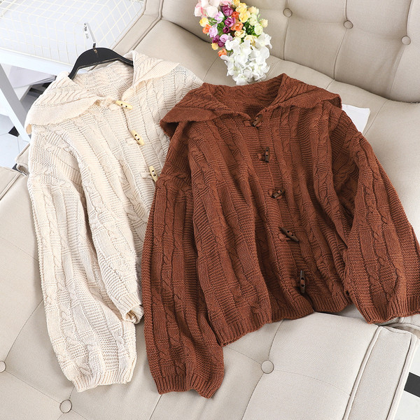Cardigan casual dama cu gluga in trei culori