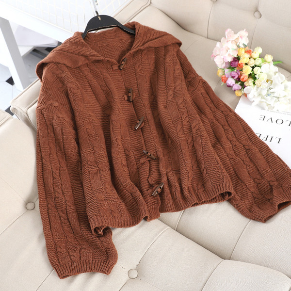 Cardigan casual dama cu gluga in trei culori