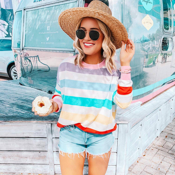 Alkalmi női blúz O-nyakú és hosszú ujjú