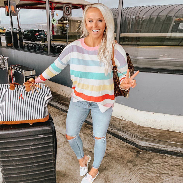 Alkalmi női blúz O-nyakú és hosszú ujjú