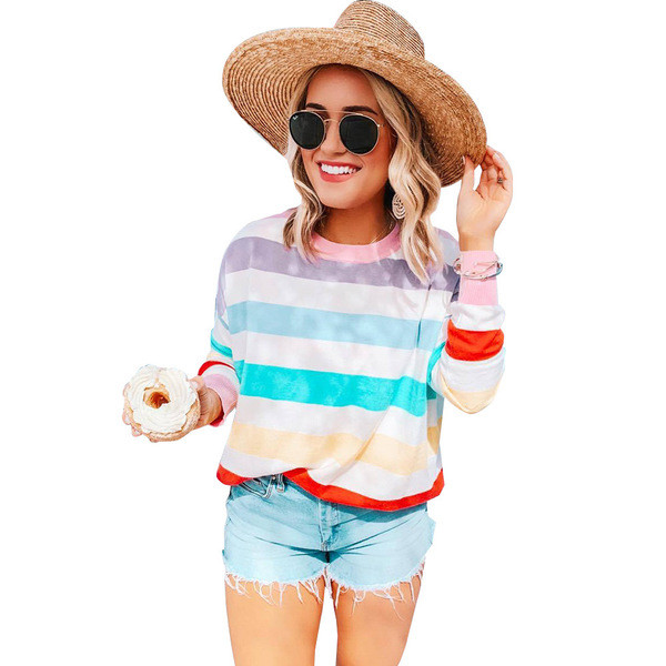 Alkalmi női blúz O-nyakú és hosszú ujjú