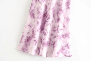 Fusta de dama moderna - model croiat in culoarea violet