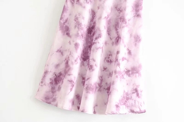 Fusta de dama moderna - model croiat in culoarea violet