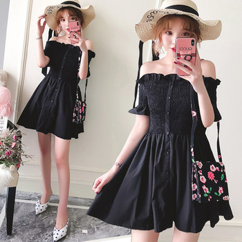 Rochie scurtă casual de damă de culoare neagră