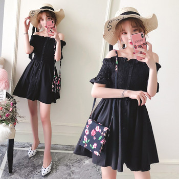 Rochie scurtă casual de damă de culoare neagră