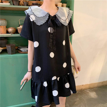 Rochie casual de dama cu puncte negre