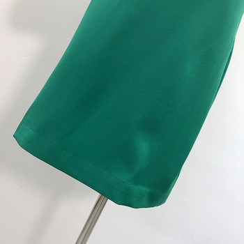 Rochie de dama de actualitate cu umar gol de culoare verde