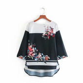 Bluza de dama cu model asimetric de culoare dreapta