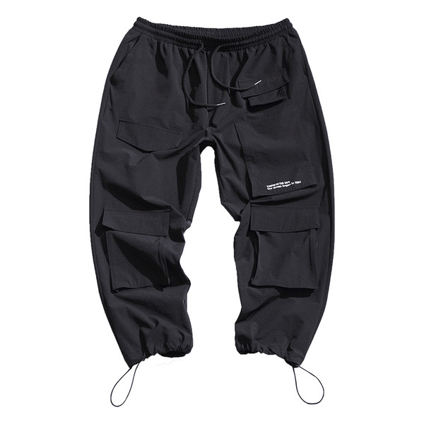 Pantaloni casual barbatesti in negru si gri