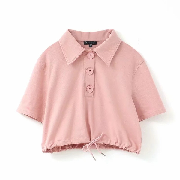 Bluză de damă elegantă cu guler clasic în roz