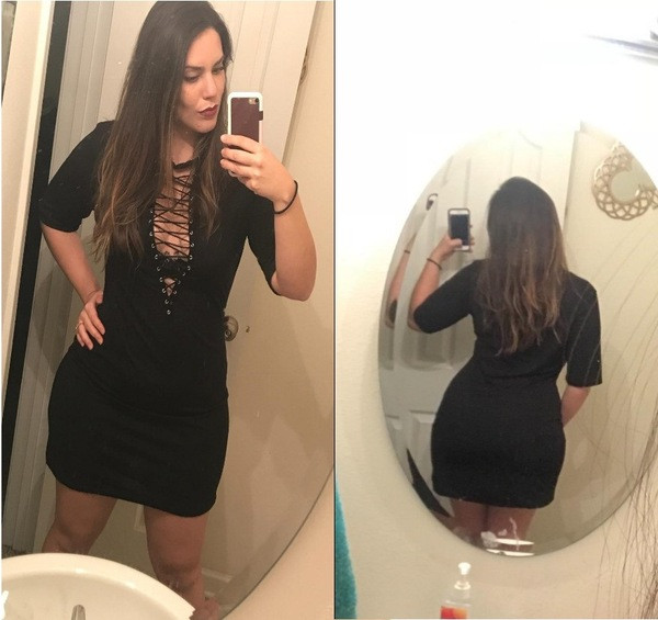 Rochie moderna de dama cu maneci scurte si cravate in doua culori