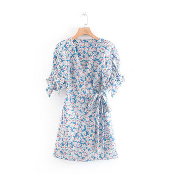 Rochie de dama model nou cu decolteu in V si maneci 3/4