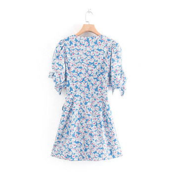 Rochie de dama model nou cu decolteu in V si maneci 3/4