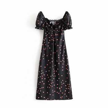 Rochie elegantă de damă în negru, cu umerii goi