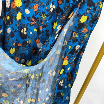 női hosszú szoknya kék színben, mintás mintával