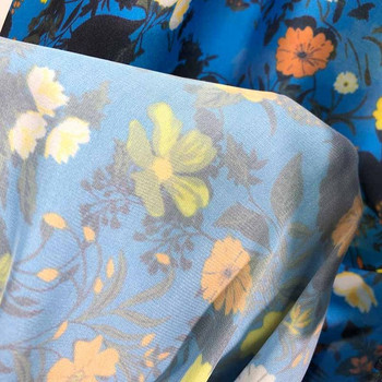 női hosszú szoknya kék színben, mintás mintával