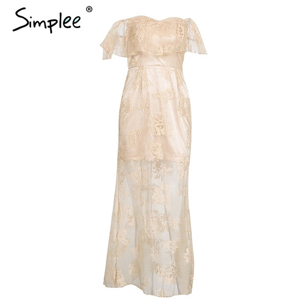 Stílusos női ruha csipkével és rövid ujjú bézs színben