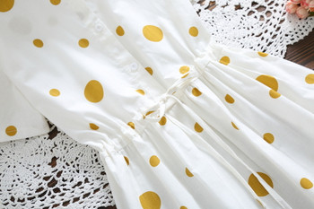 Modern, fehér, pöttyös női ruha