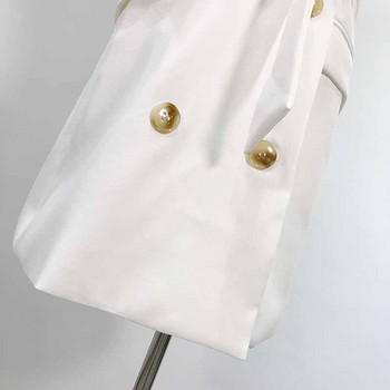 Rochie de dama fara maneci cu cravate in alb