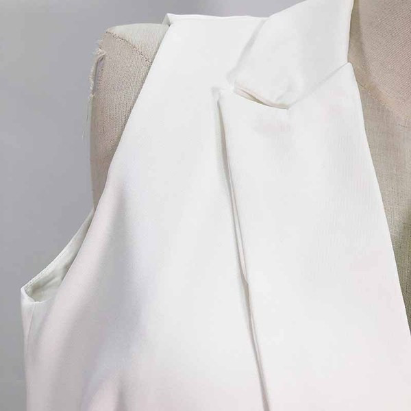 Rochie de dama fara maneci cu cravate in alb