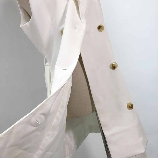 Rochie de dama fara maneci cu cravate in alb