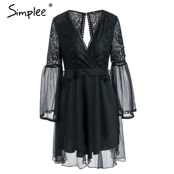 Rochie elegantă de damă cu spatele gol și dantelă în alb și negru