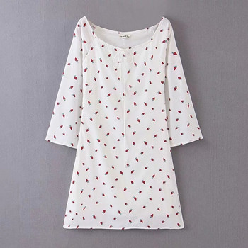 Rochie casual de dama cu decolteu O si model in alb si negru