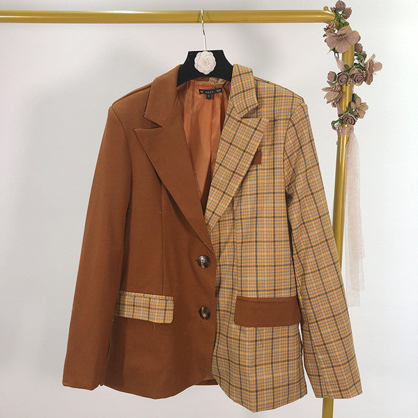 Női hosszú ujjú kabát barna színben