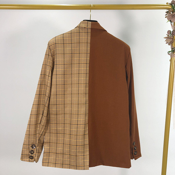 Női hosszú ujjú kabát barna színben