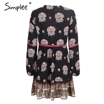 Rochie casual de dama cu maneci lungi de culoare neagra